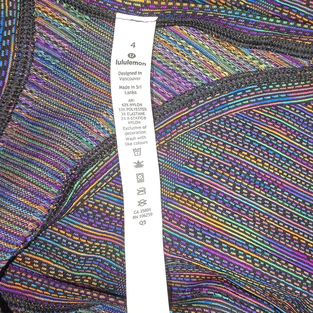 Lululemon Swiftly Tech Racerback Tank Top 2.0 Women Size 4 Run Rainbow Heather